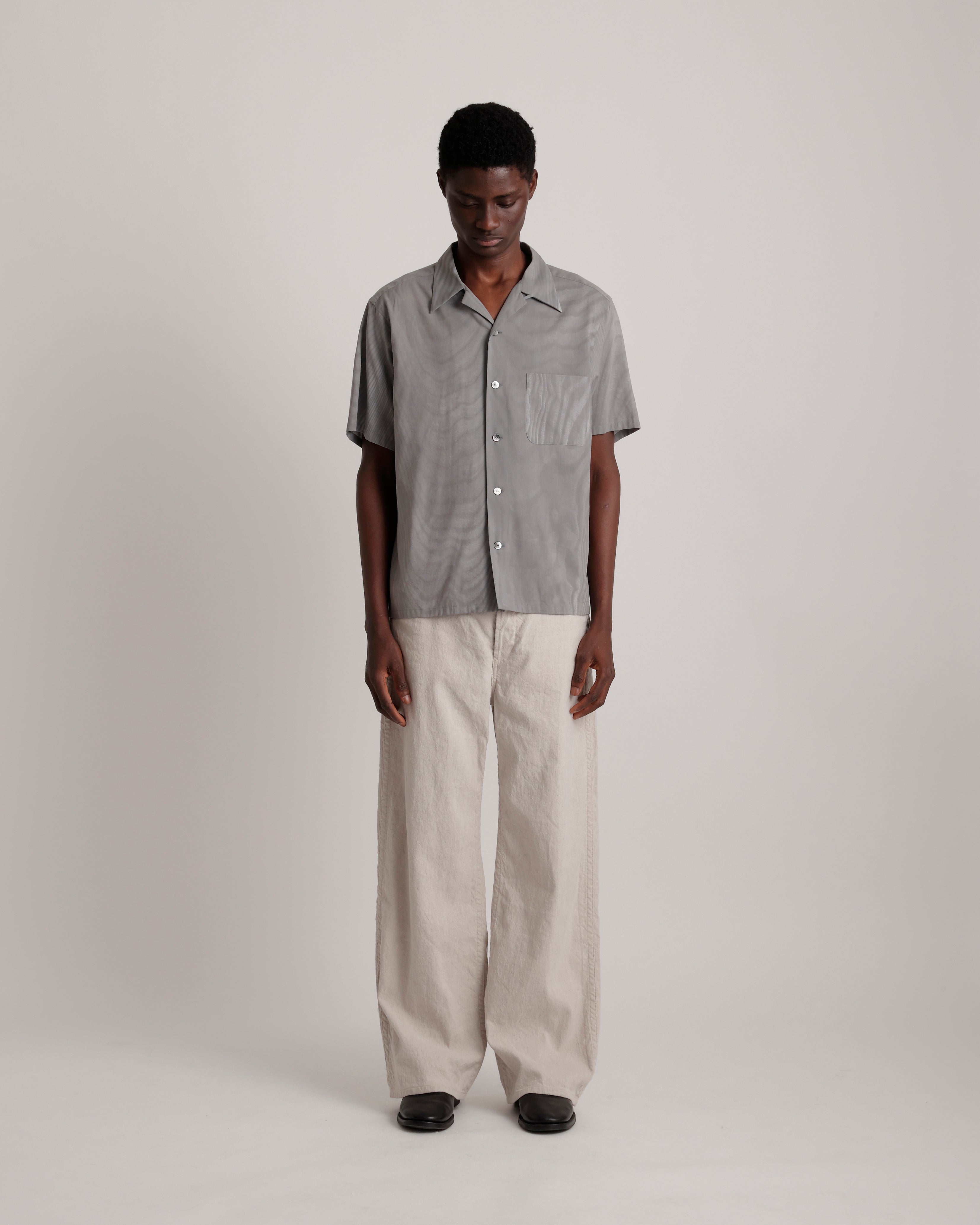 LOT.113 OPEN COLLAR SHIRT