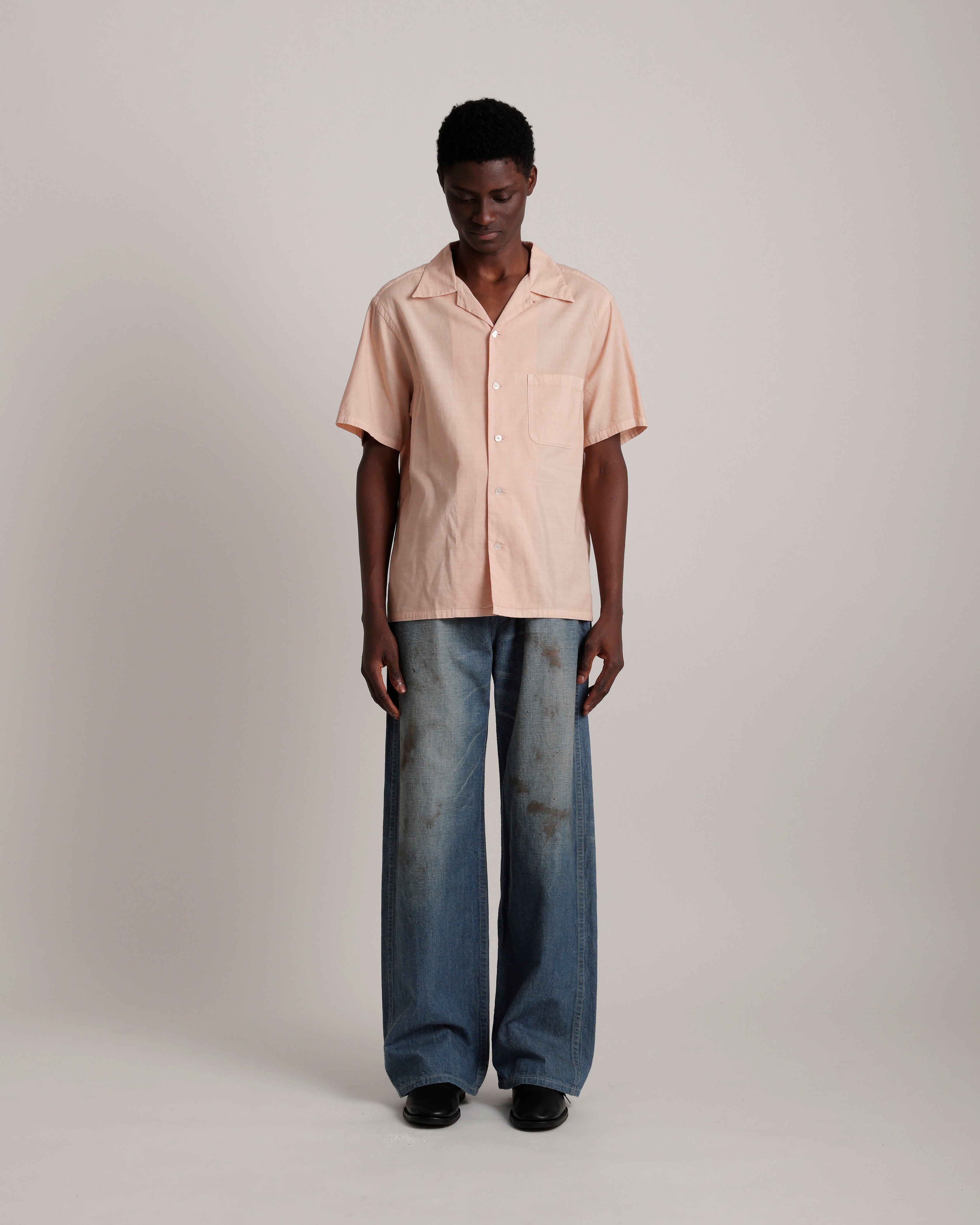 LOT.113 OPEN COLLAR SHIRT