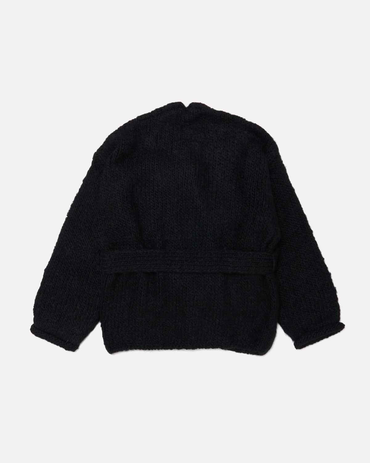 SUPER BABY ALPACA HAND KNITTED BELTED CARDIGAN