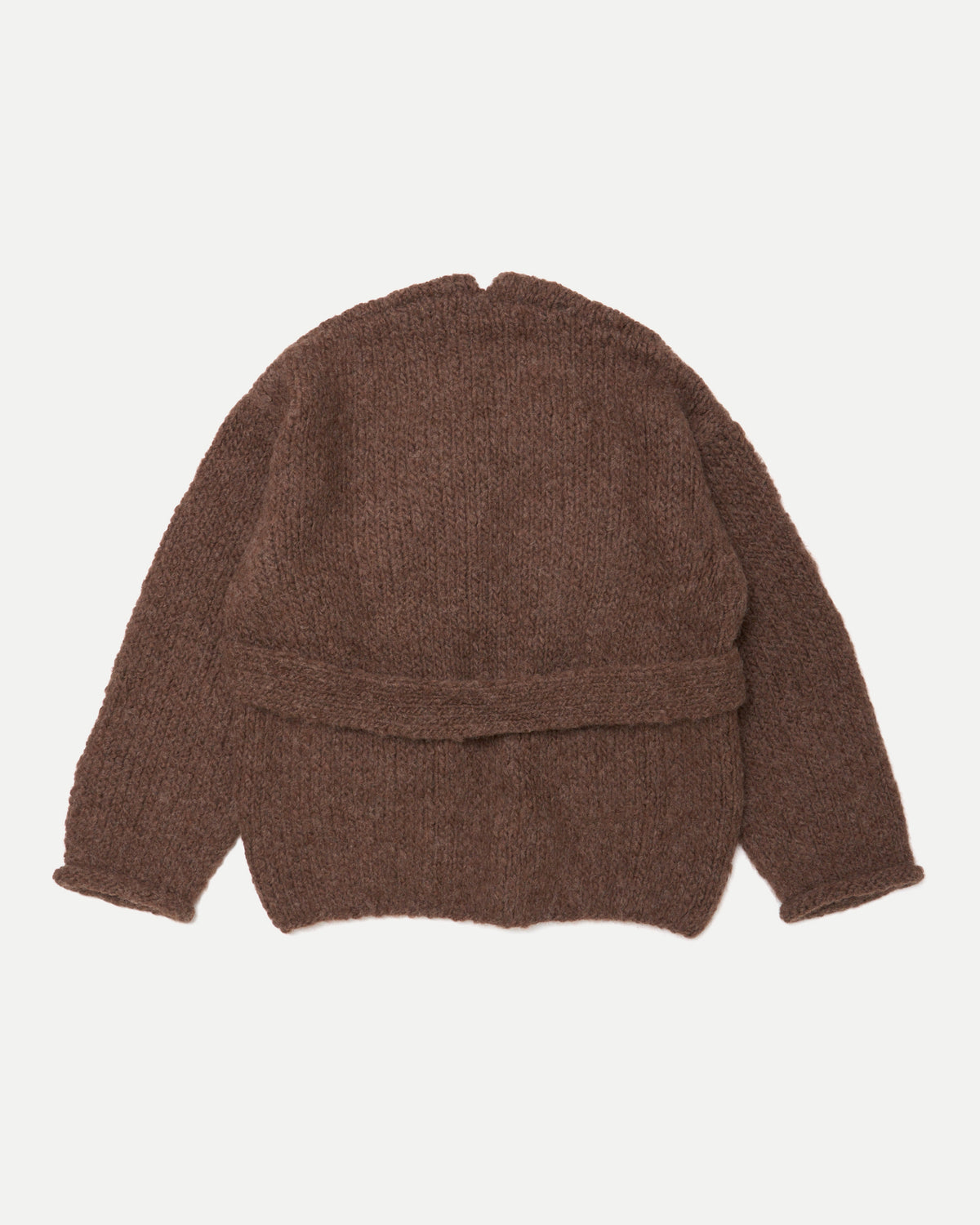 SUPER BABY ALPACA HAND KNITTED BELTED CARDIGAN