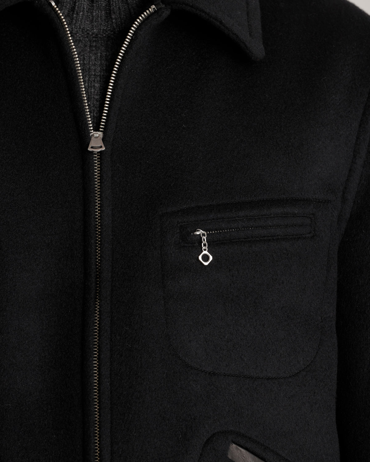 LOT.332 LEATHER-PIPED CUFF SPORTS JACKET