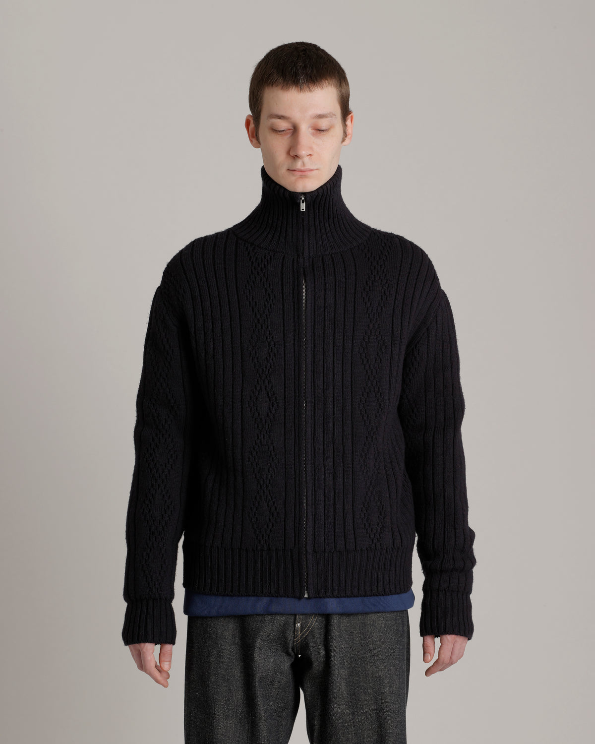 LOT.533 ZIP-UP KNIT BLOUSON