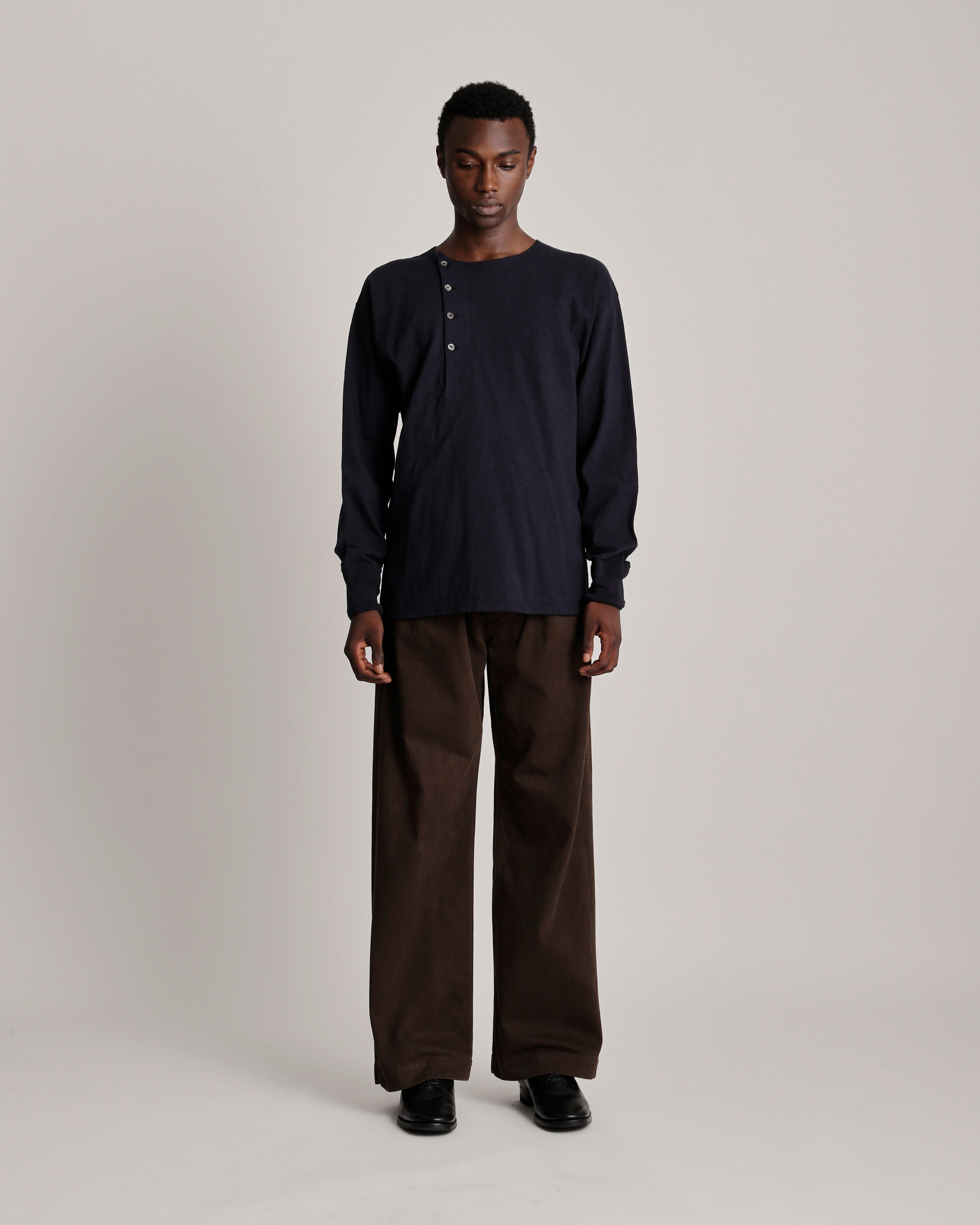 LOT.618 SIDE HENLEY NECK SHIRT