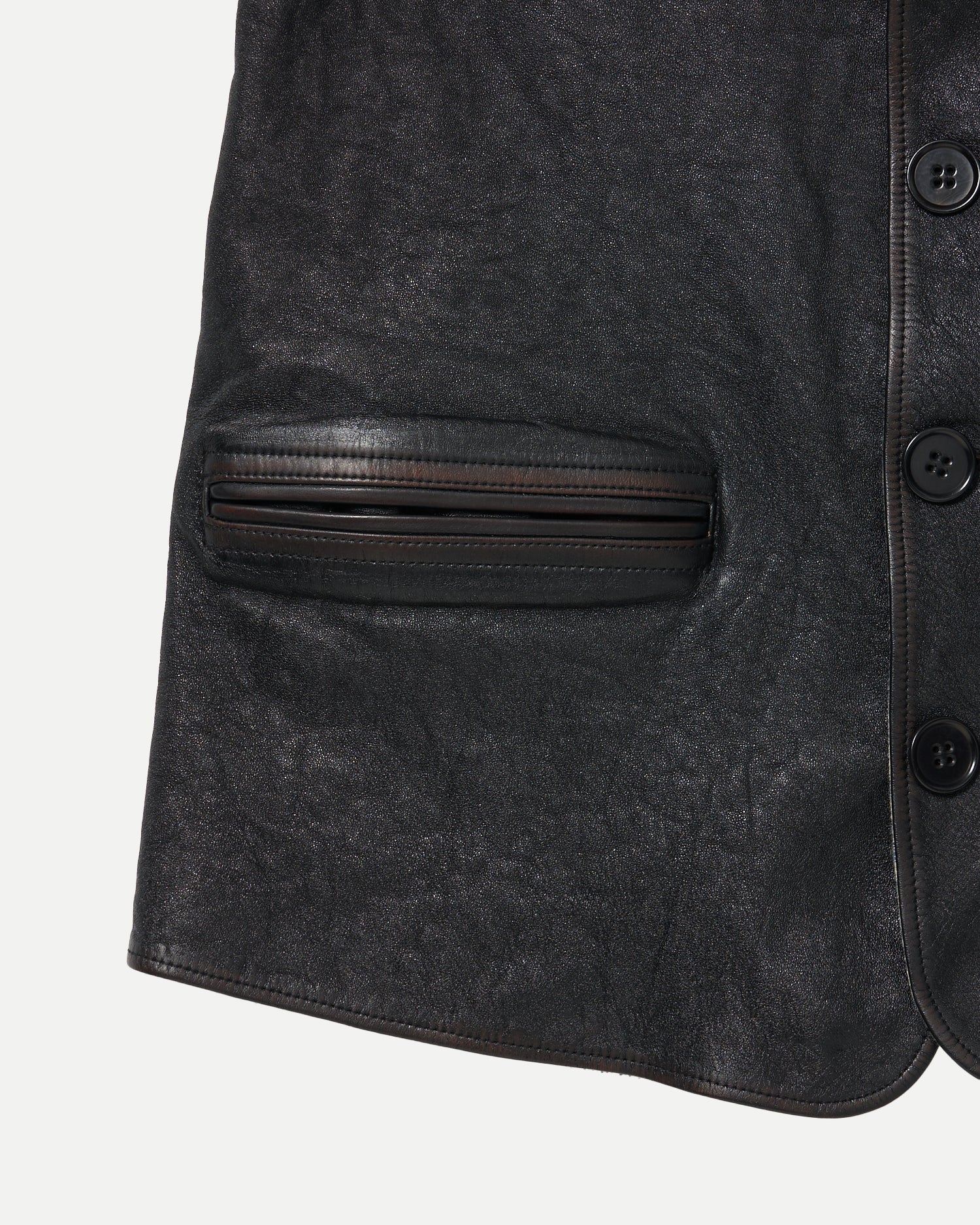 LOT.801 AUTOMOBILE LEATHER COAT