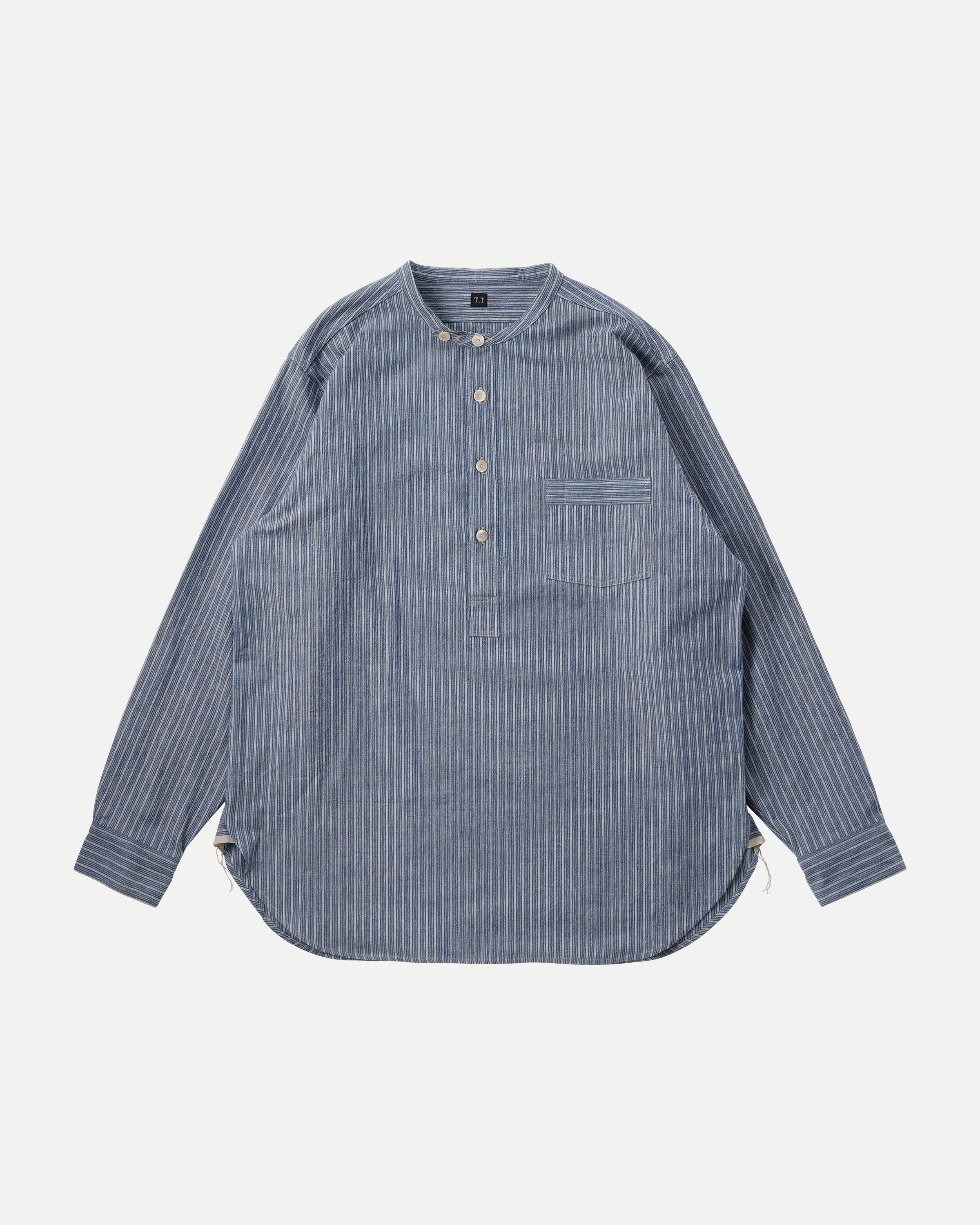 LOT.105 BAND COLLAR SHIRT P/O