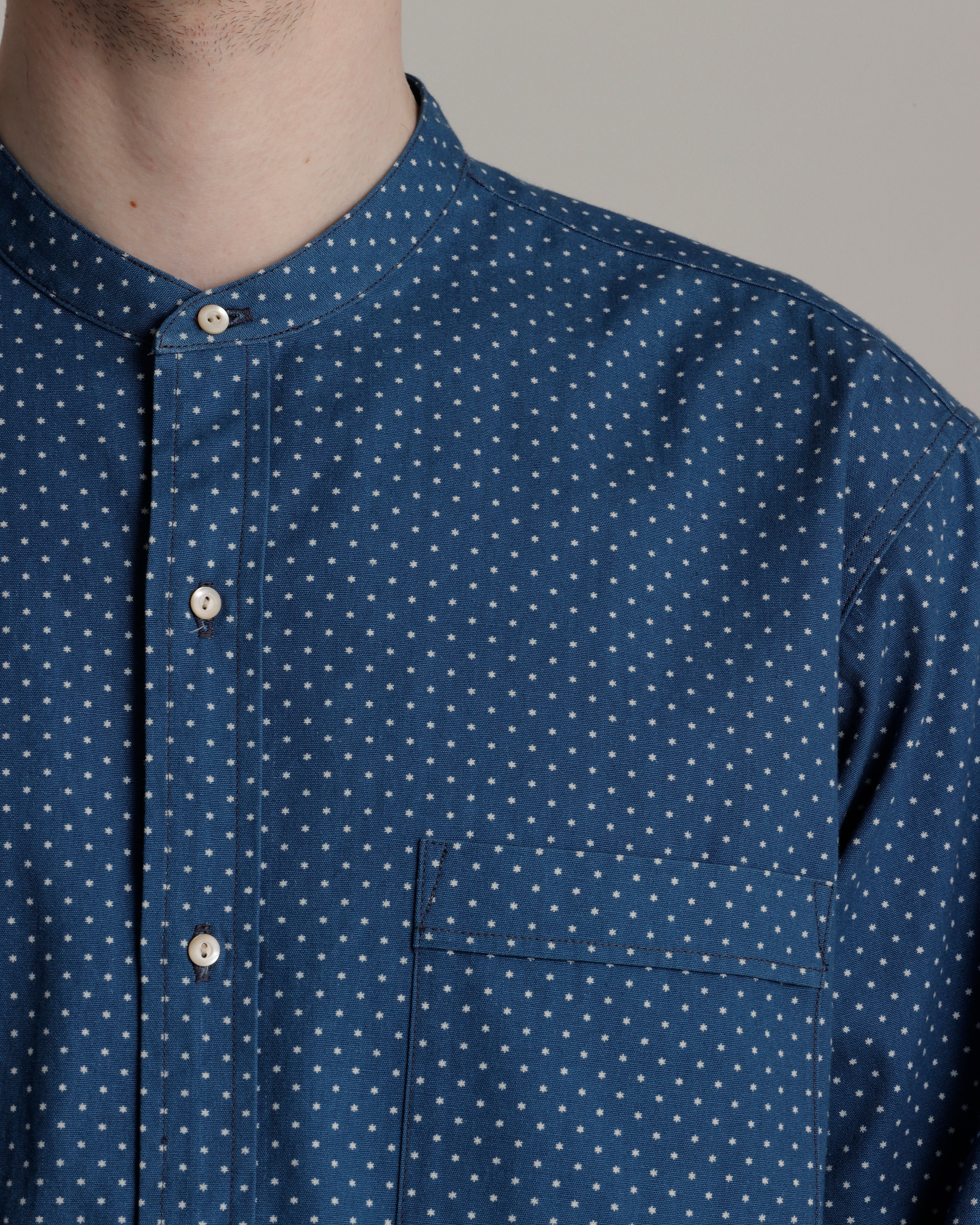 LOT.104 BAND COLLAR SHIRT