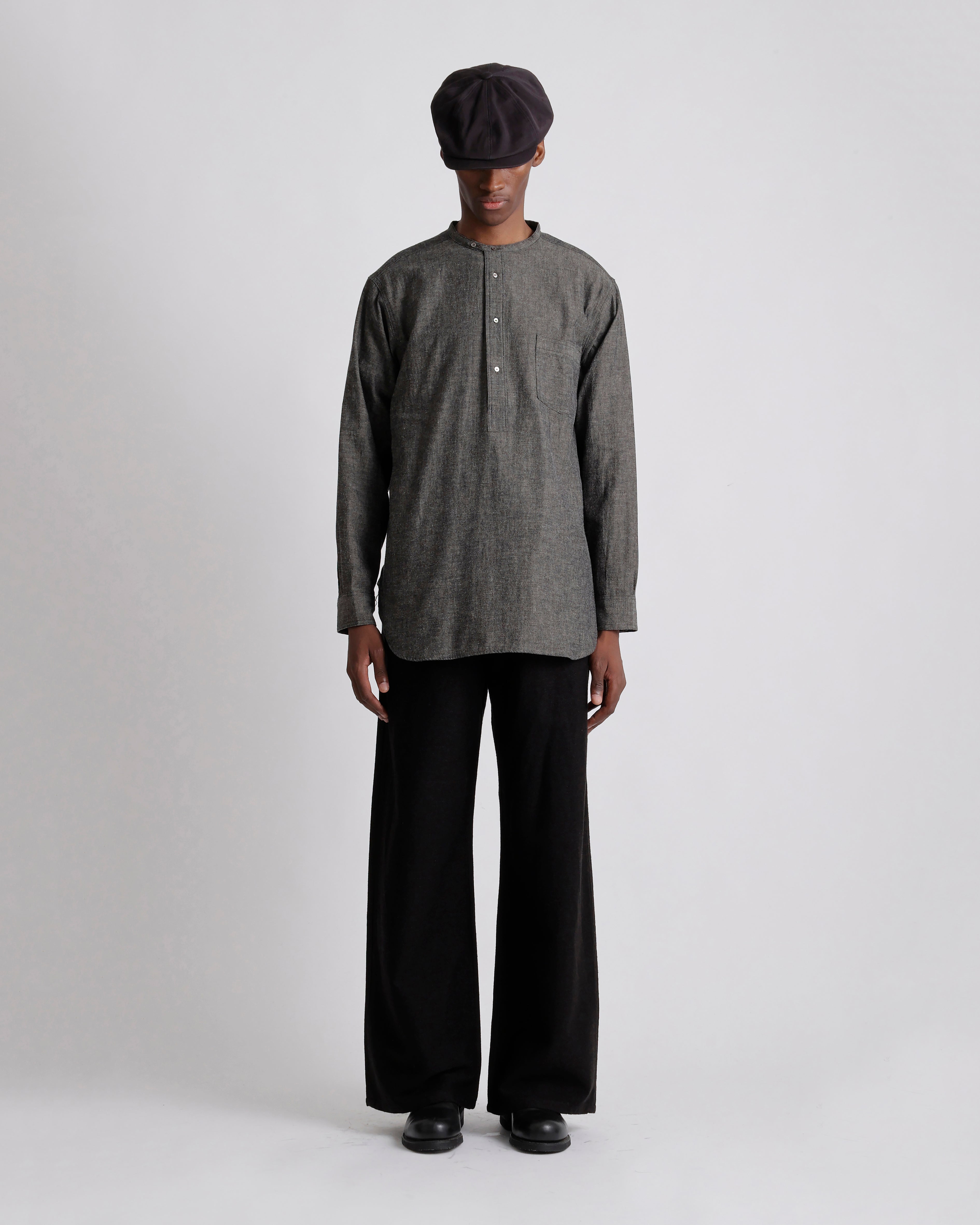 LOT.105 BAND COLLAR SHIRT P/O