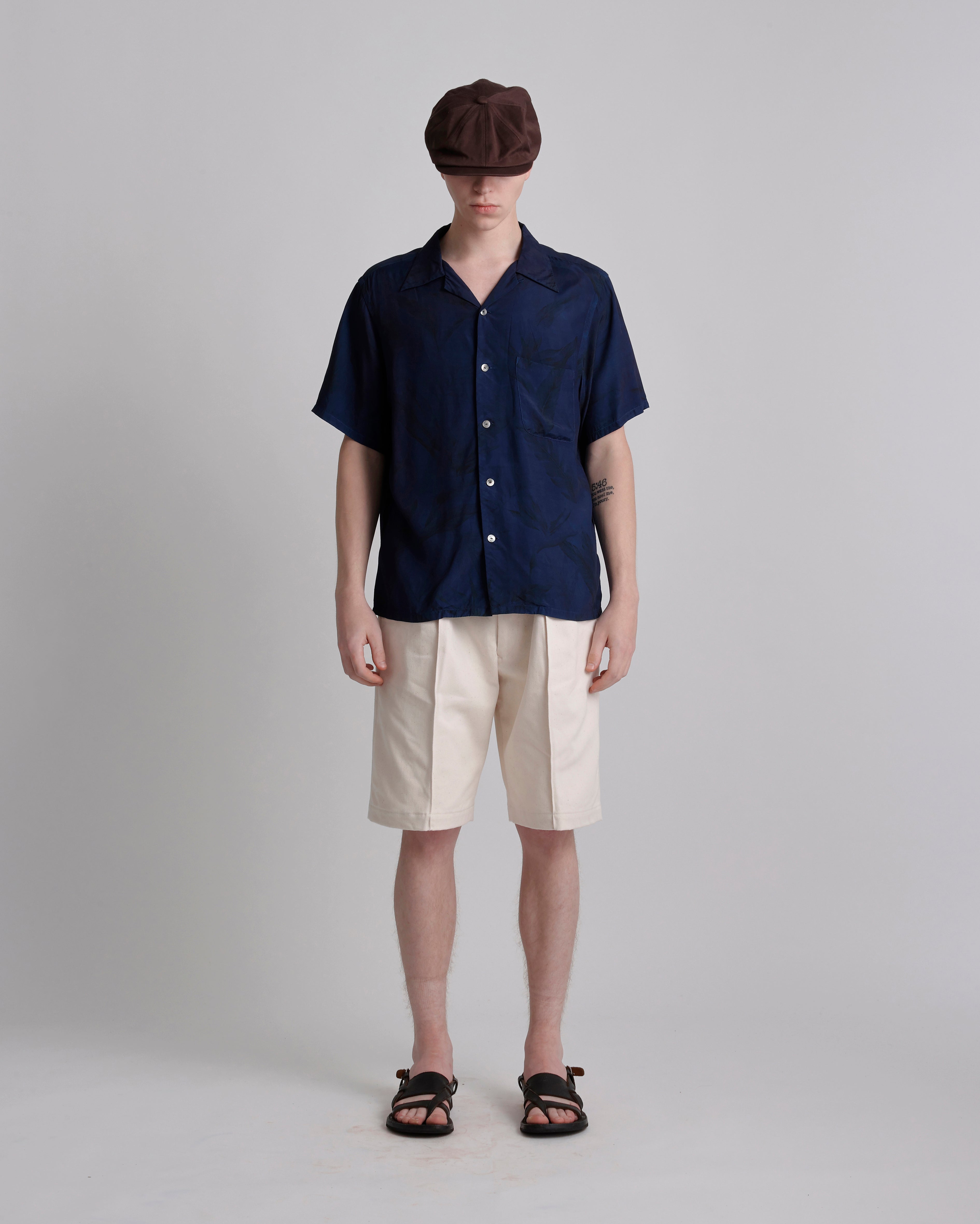 LOT.113 OPEN COLLAR SHIRT