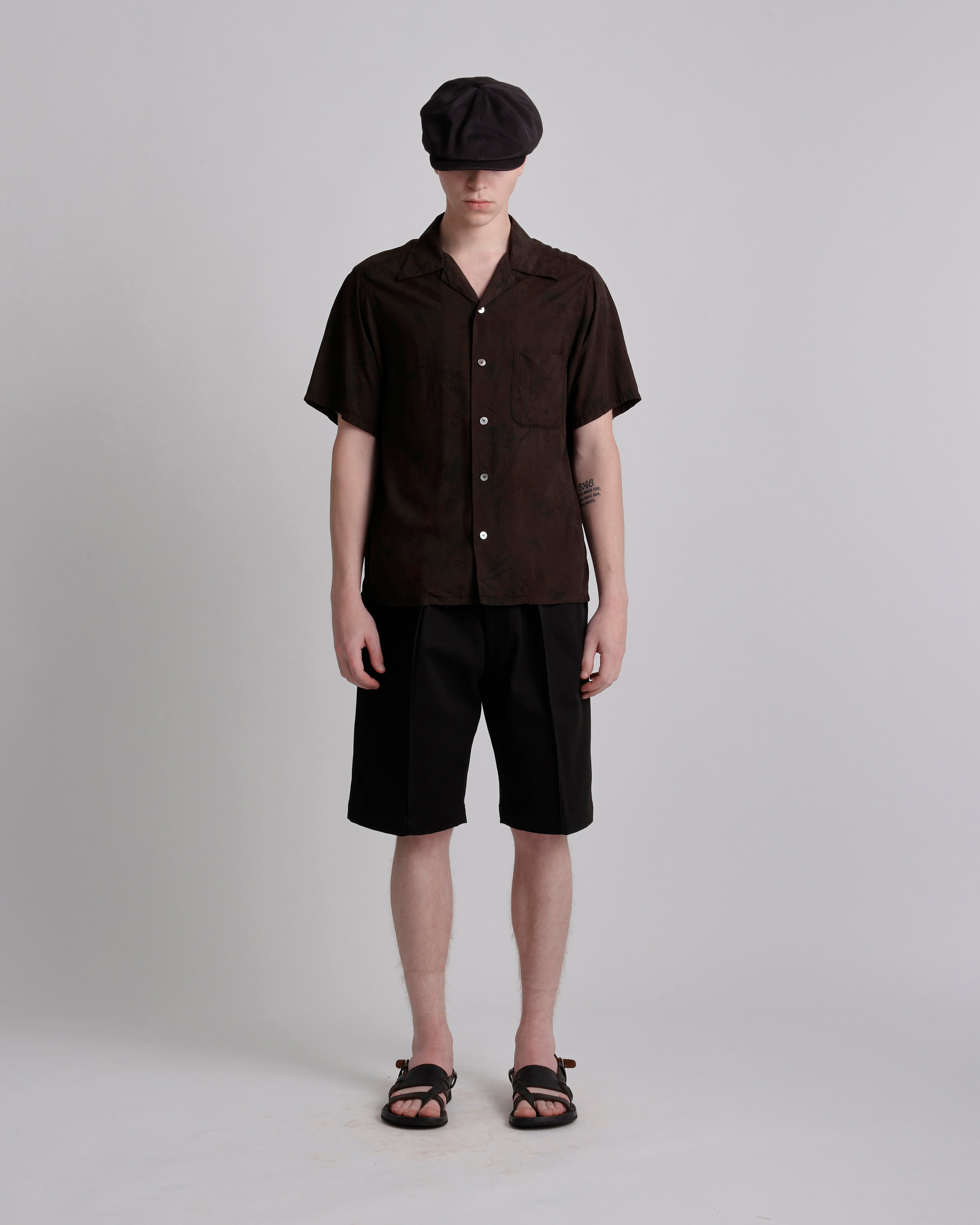LOT.113 OPEN COLLAR SHIRT