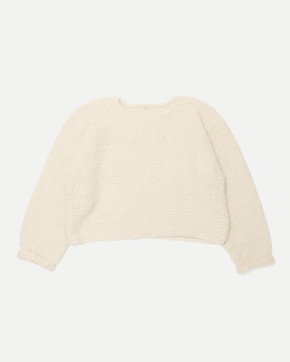 SUPER BABY ALPACA HAND KNITTED CREW NECK P/O