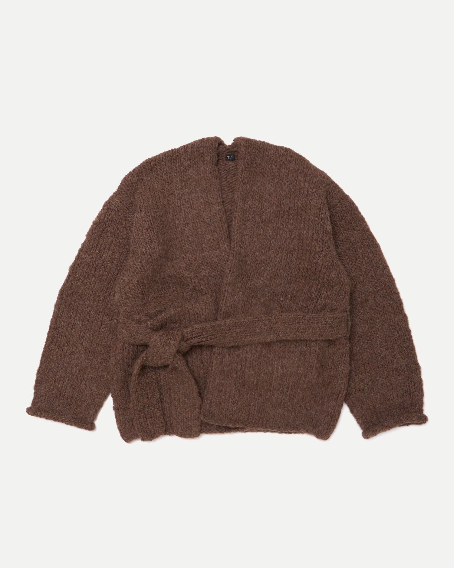 T.T | Taiga Takahashi - SUPER BABY ALPACA HAND KNITTED BELTED CARDIGAN