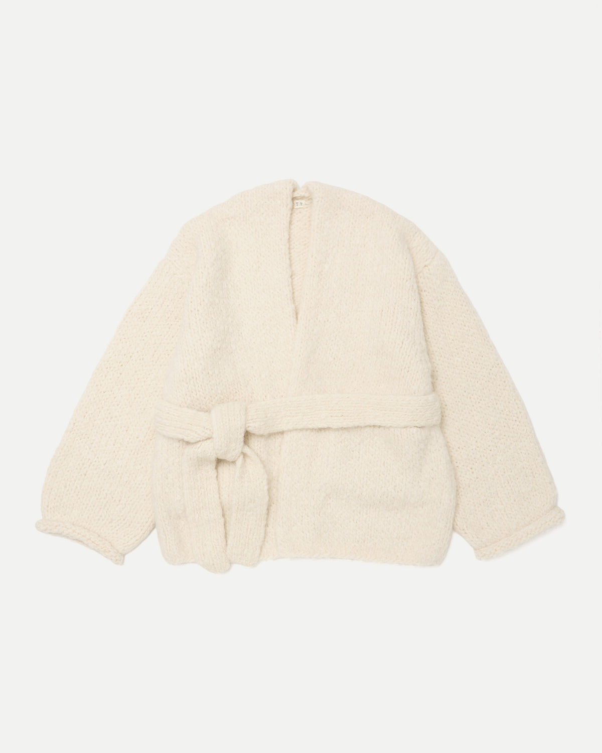 SUPER BABY ALPACA HAND KNITTED BELTED CARDIGAN