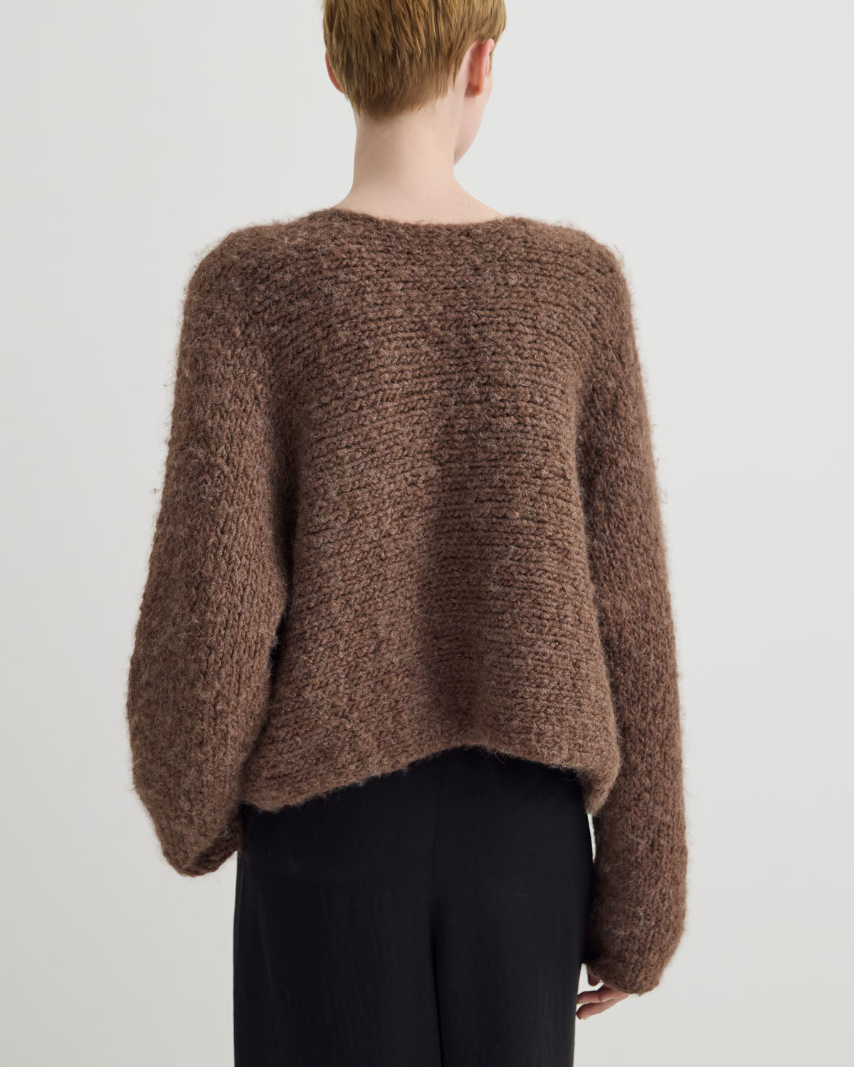 SUPER BABY ALPACA HAND KNITTED CREW NECK P/O