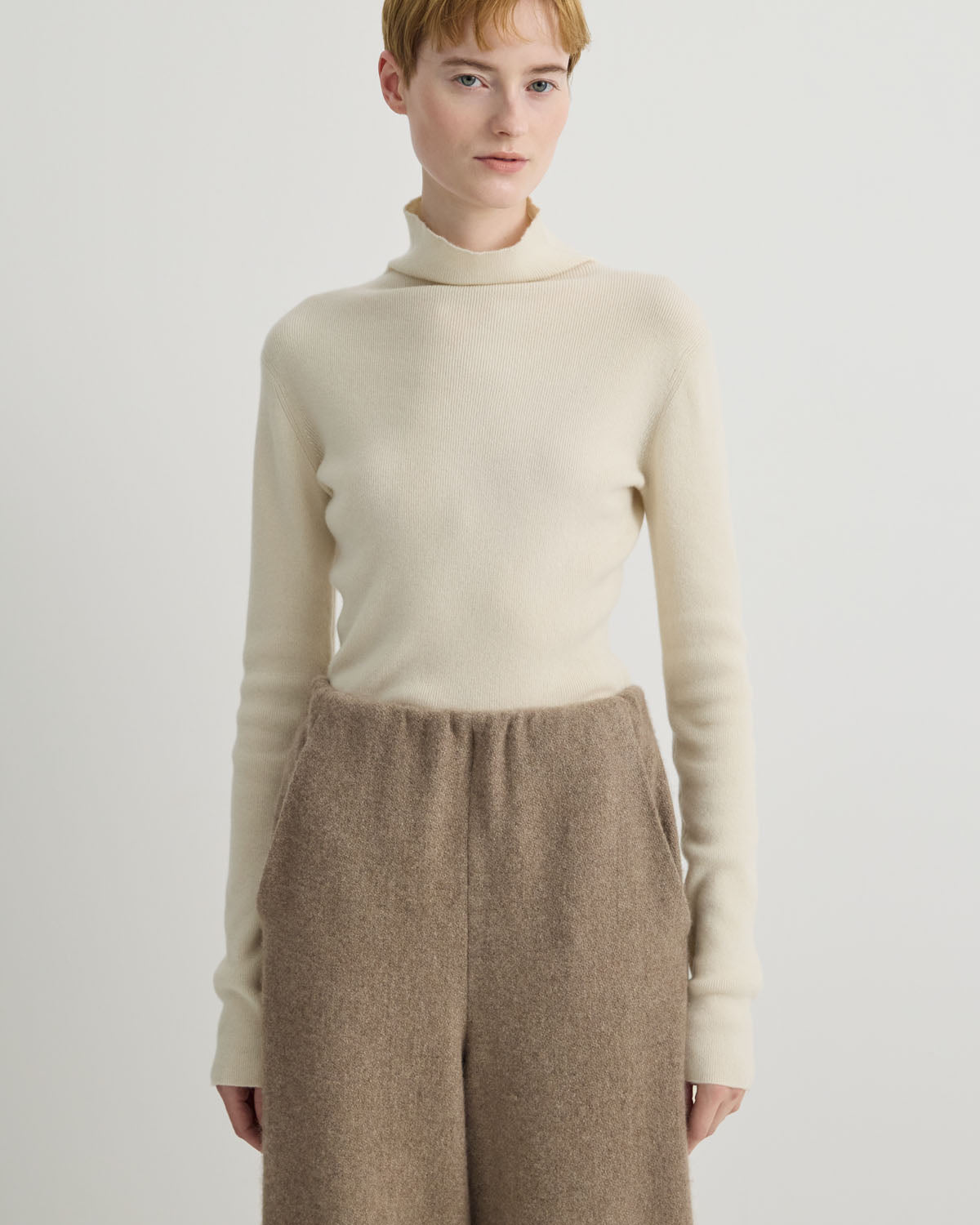 BABY CASHMERE BOTTLE NECK PULLOVER