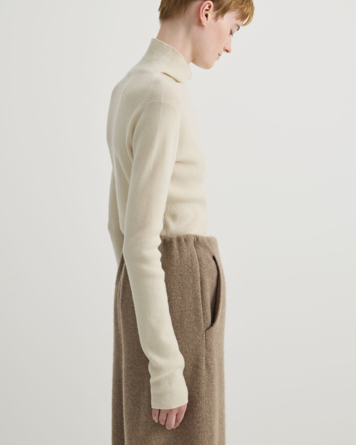 BABY CASHMERE BOTTLE NECK PULLOVER