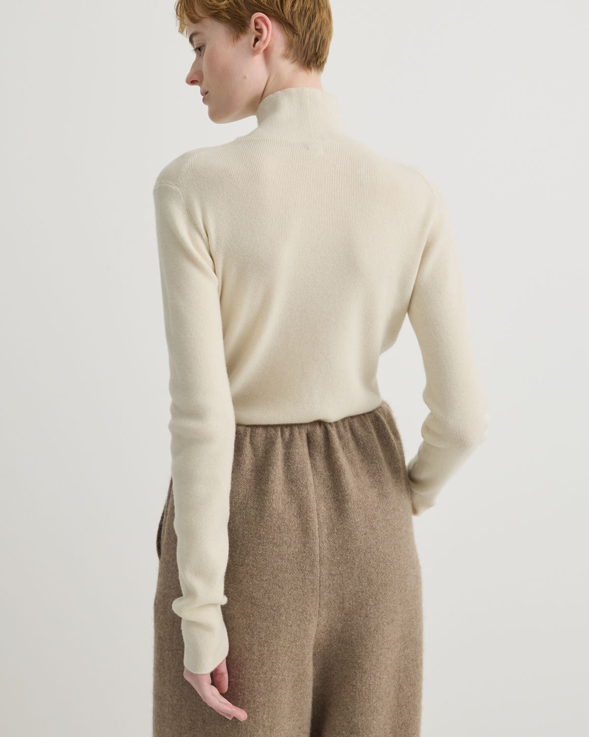 BABY CASHMERE BOTTLE NECK PULLOVER