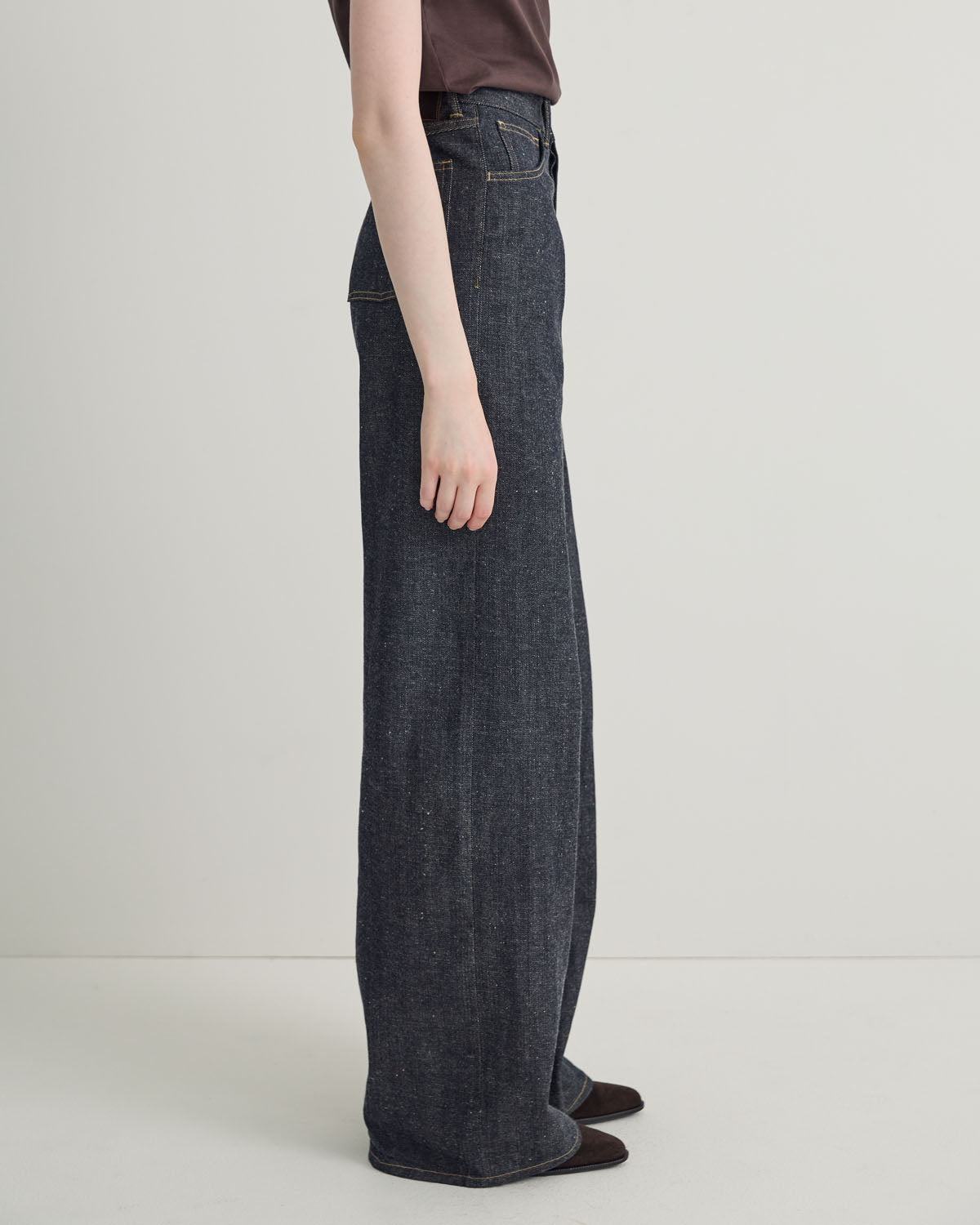 T.T | Taiga Takahashi - WIDE STRAIGHT DENIM TROUSERS