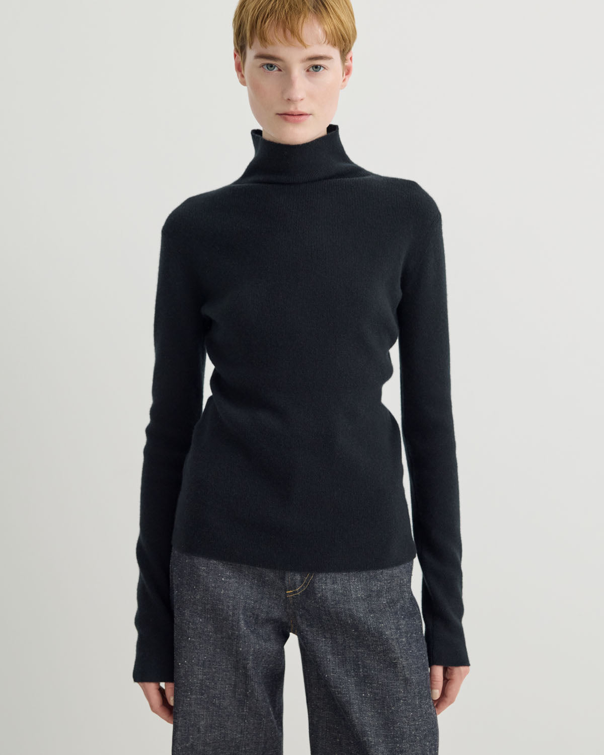 BABY CASHMERE BOTTLE NECK PULLOVER