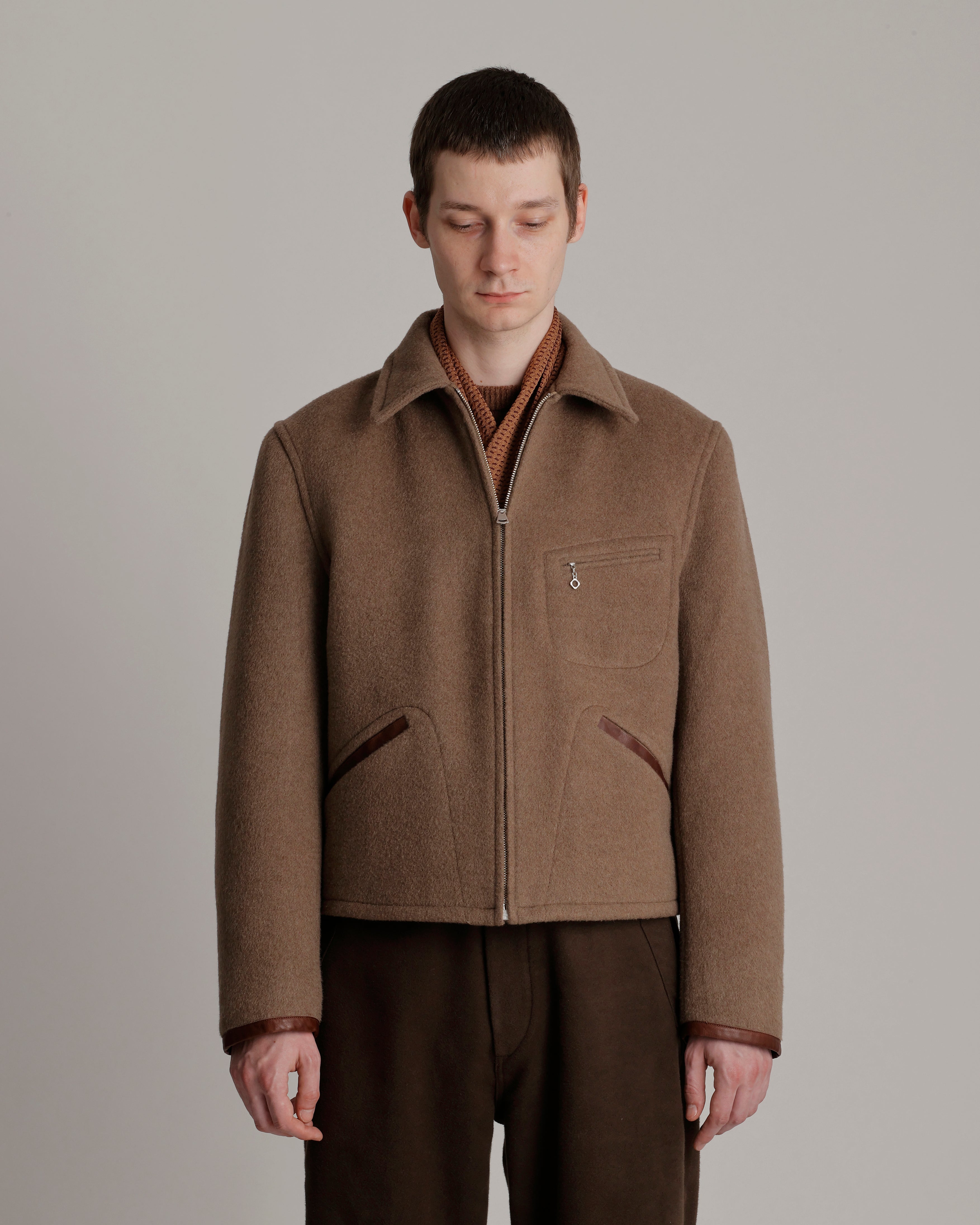 T.T | Taiga Takahashi - LOT.332 LEATHER-PIPED CUFF SPORTS JACKET