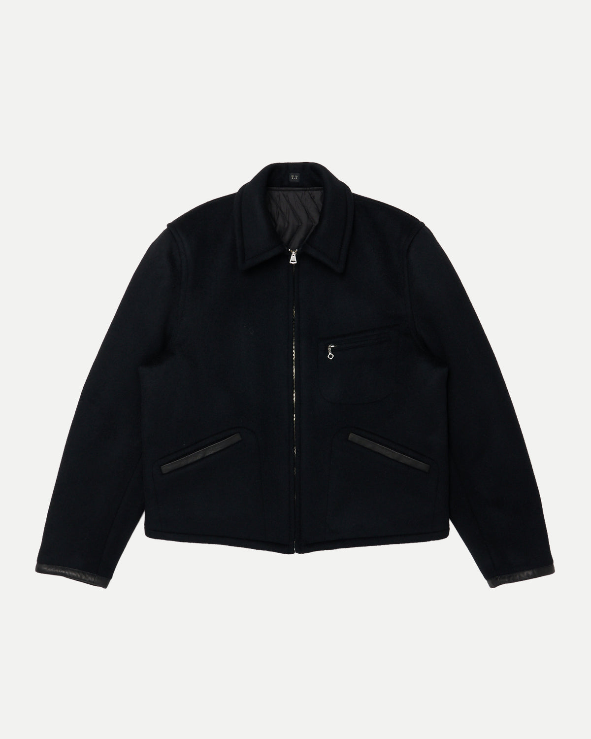 LOT.332 LEATHER-PIPED CUFF SPORTS JACKET