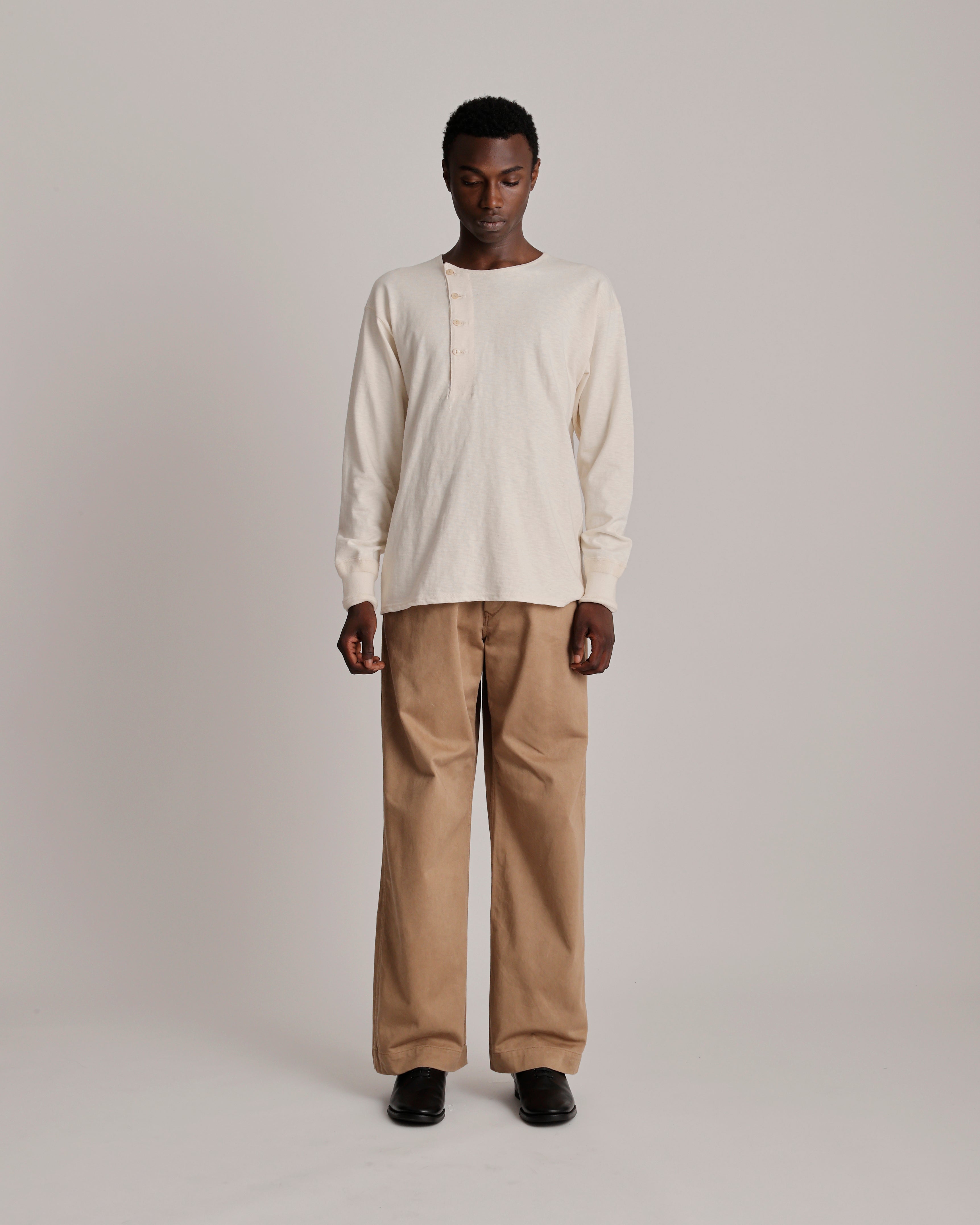LOT.618 SIDE HENLEY NECK SHIRT