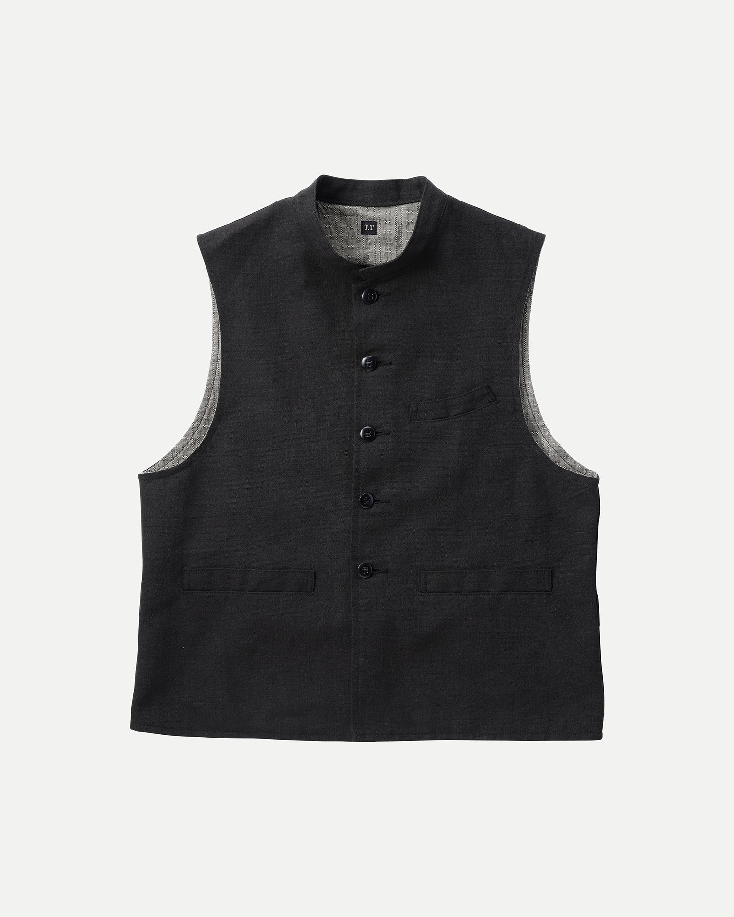 LOT.107 STAND COLLAR VEST