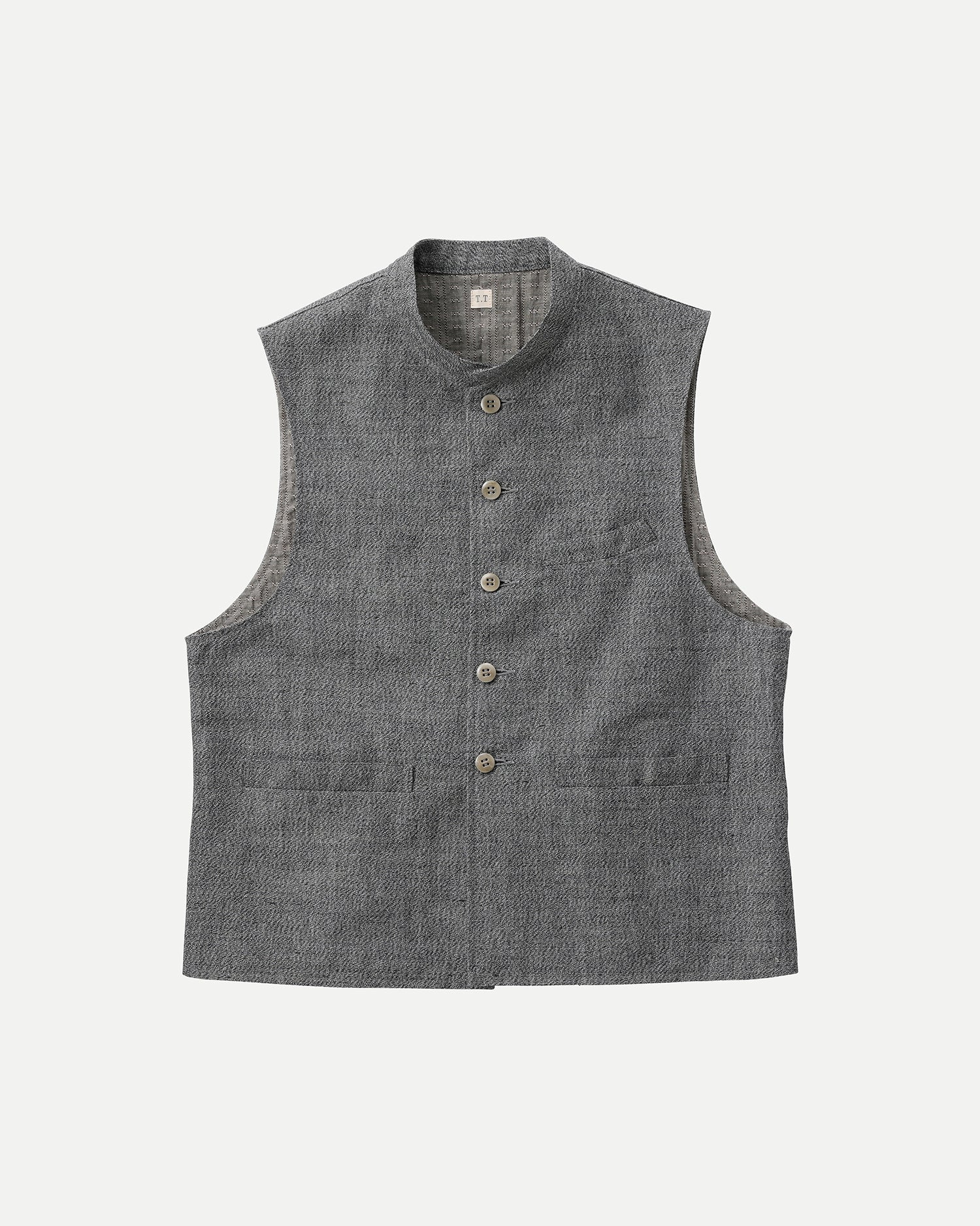 LOT.107 STAND COLLAR VEST