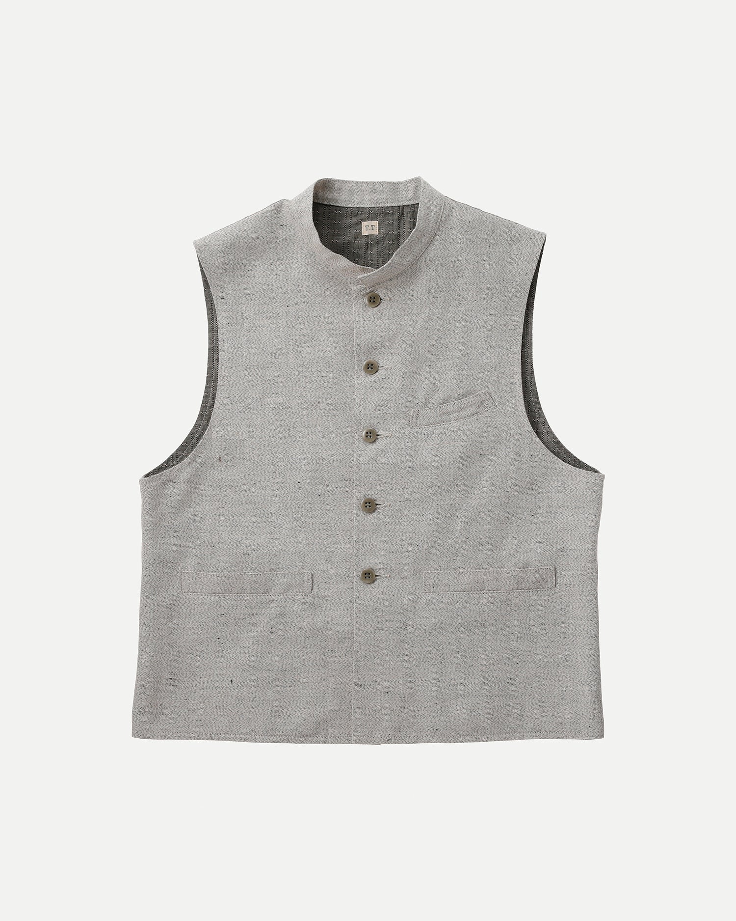 LOT.107 STAND COLLAR VEST