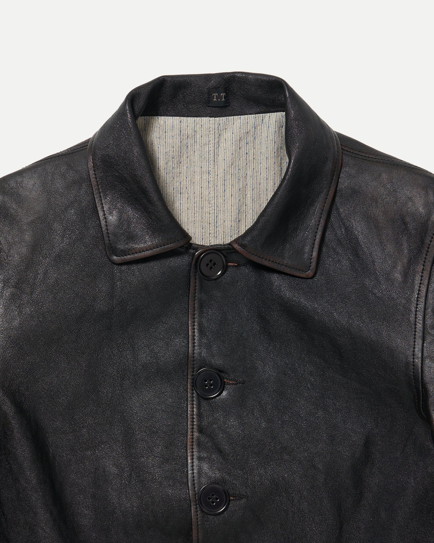 LOT.801 AUTOMOBILE LEATHER COAT