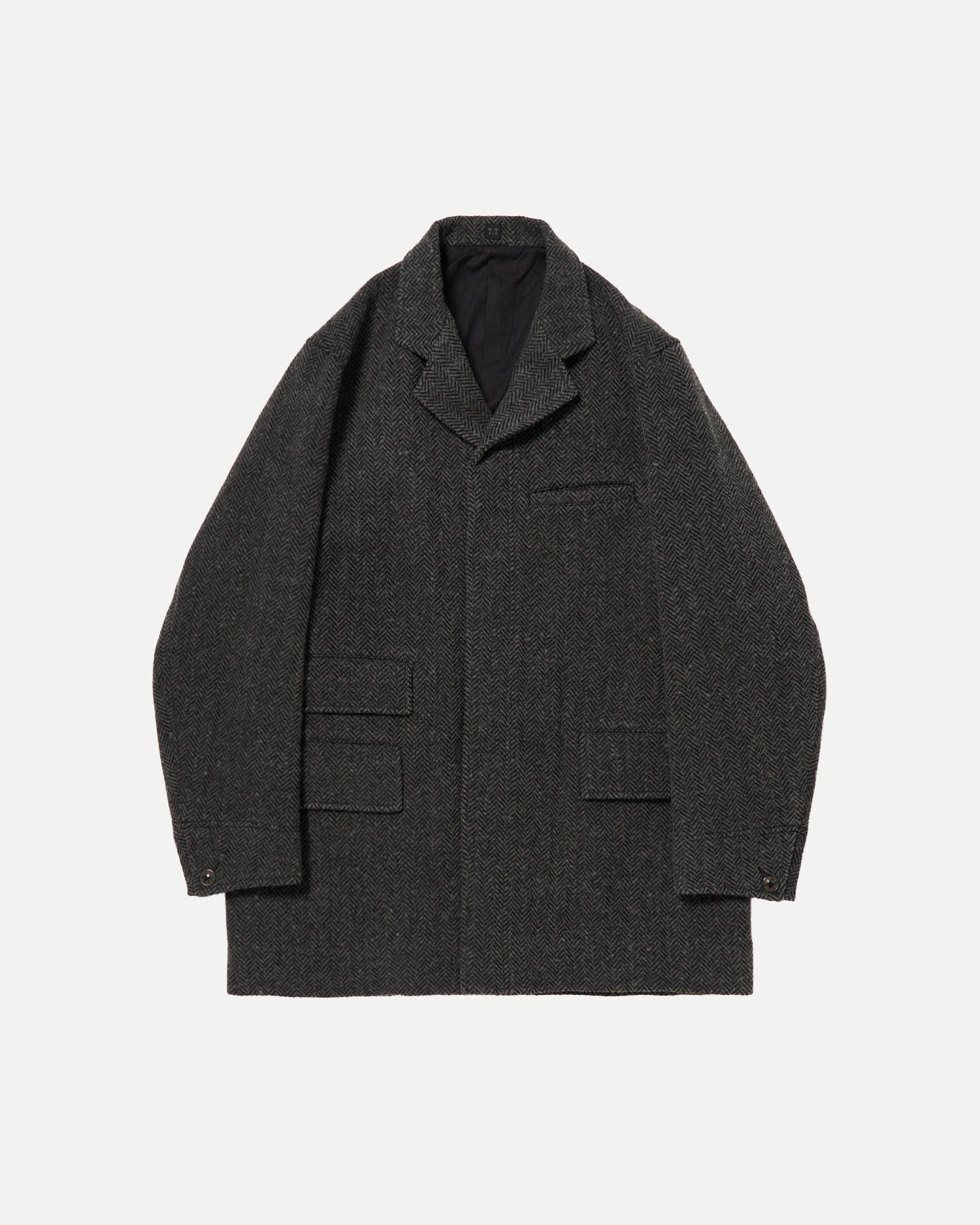 ジャケット・アウター T.T LOT.405 ATELIER COAT SUMI DYED BLACK T.T | Taiga Takahashi - LOT.405 ATELIER COAT