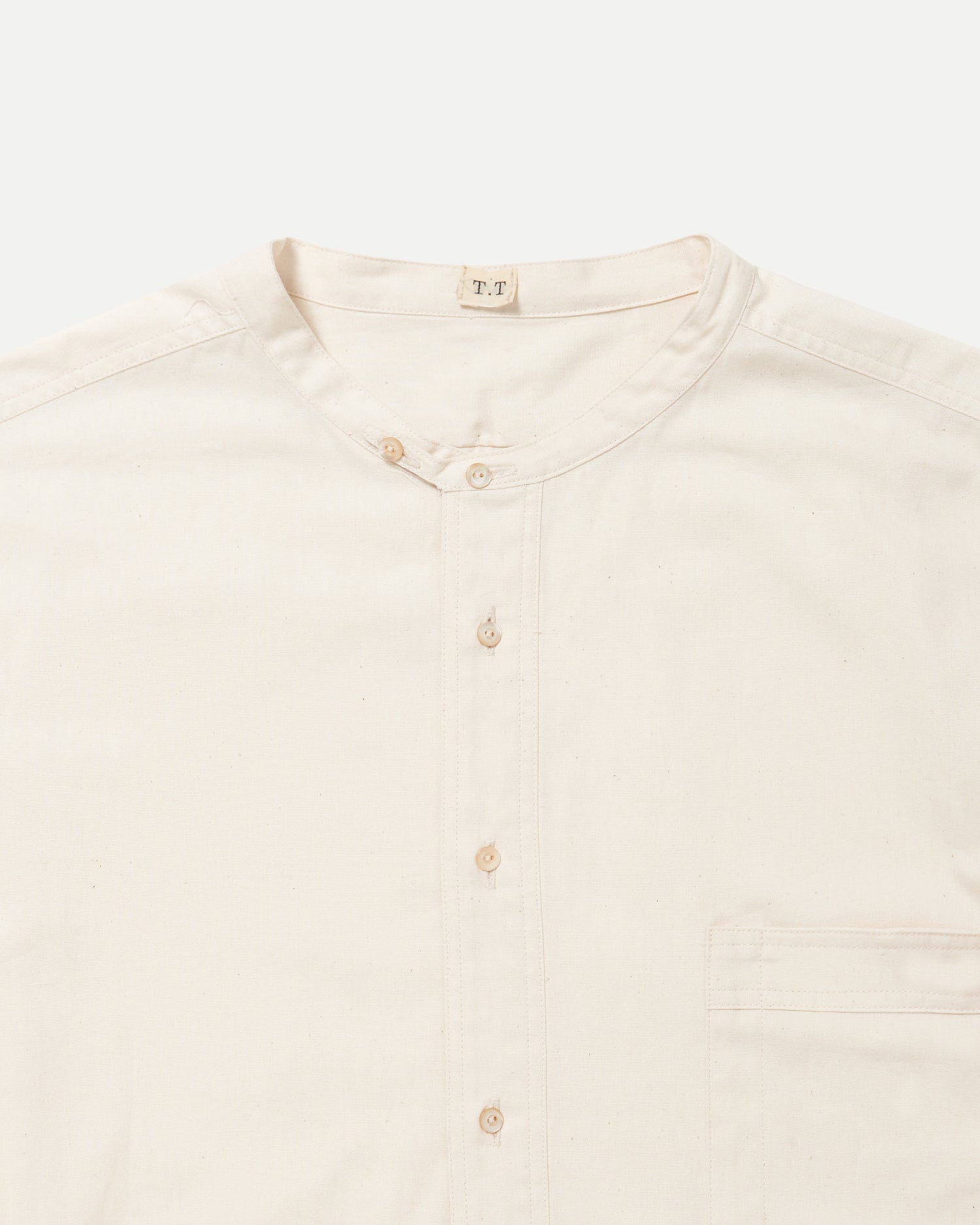 LOT.105 BAND COLLAR SHIRT P/O