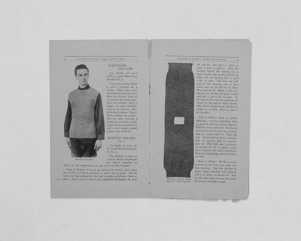INSTRUCTIONS FOR KNITTING THE AMERICAN RED CROSS 2