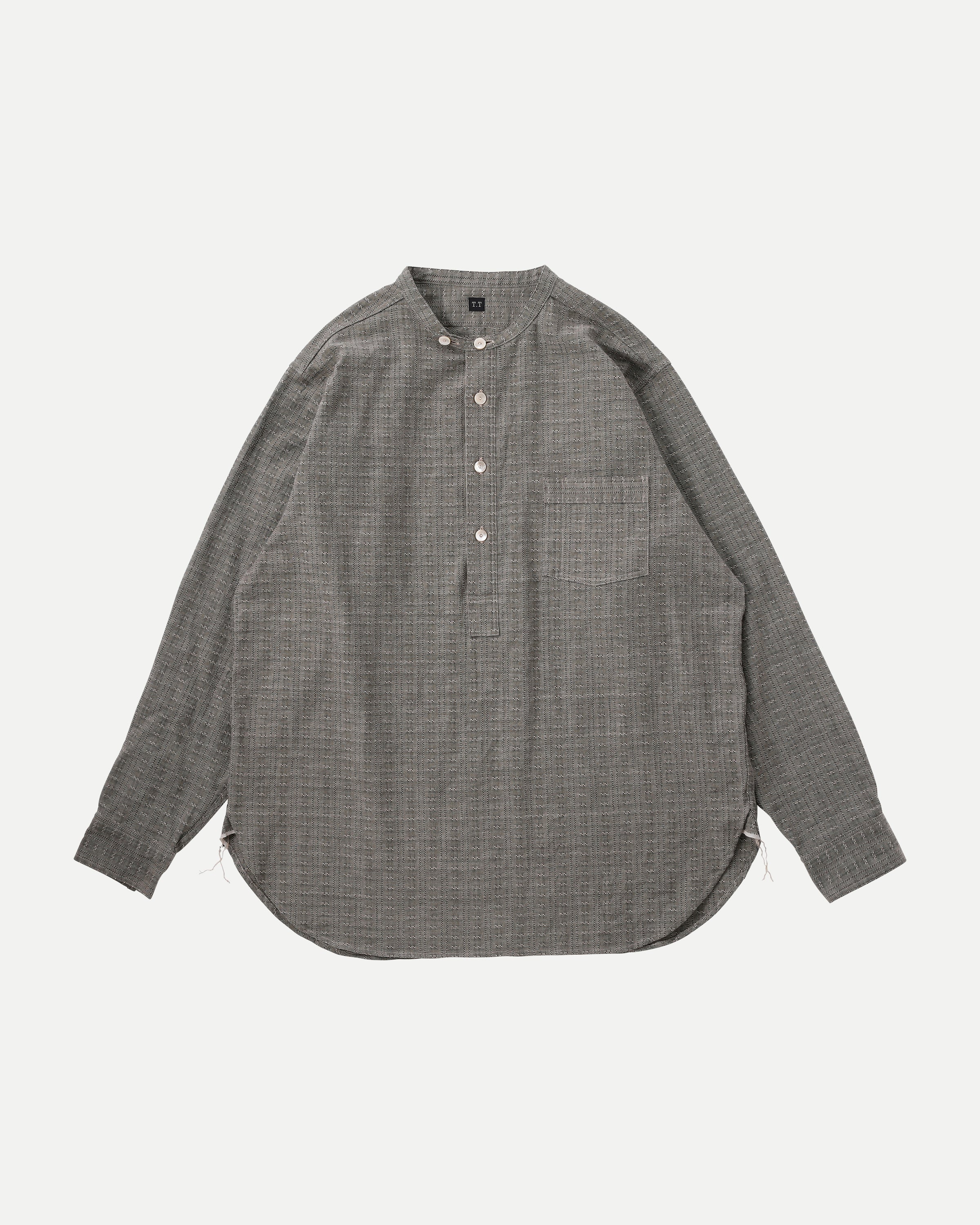 LOT.105 BAND COLLAR SHIRT P/O