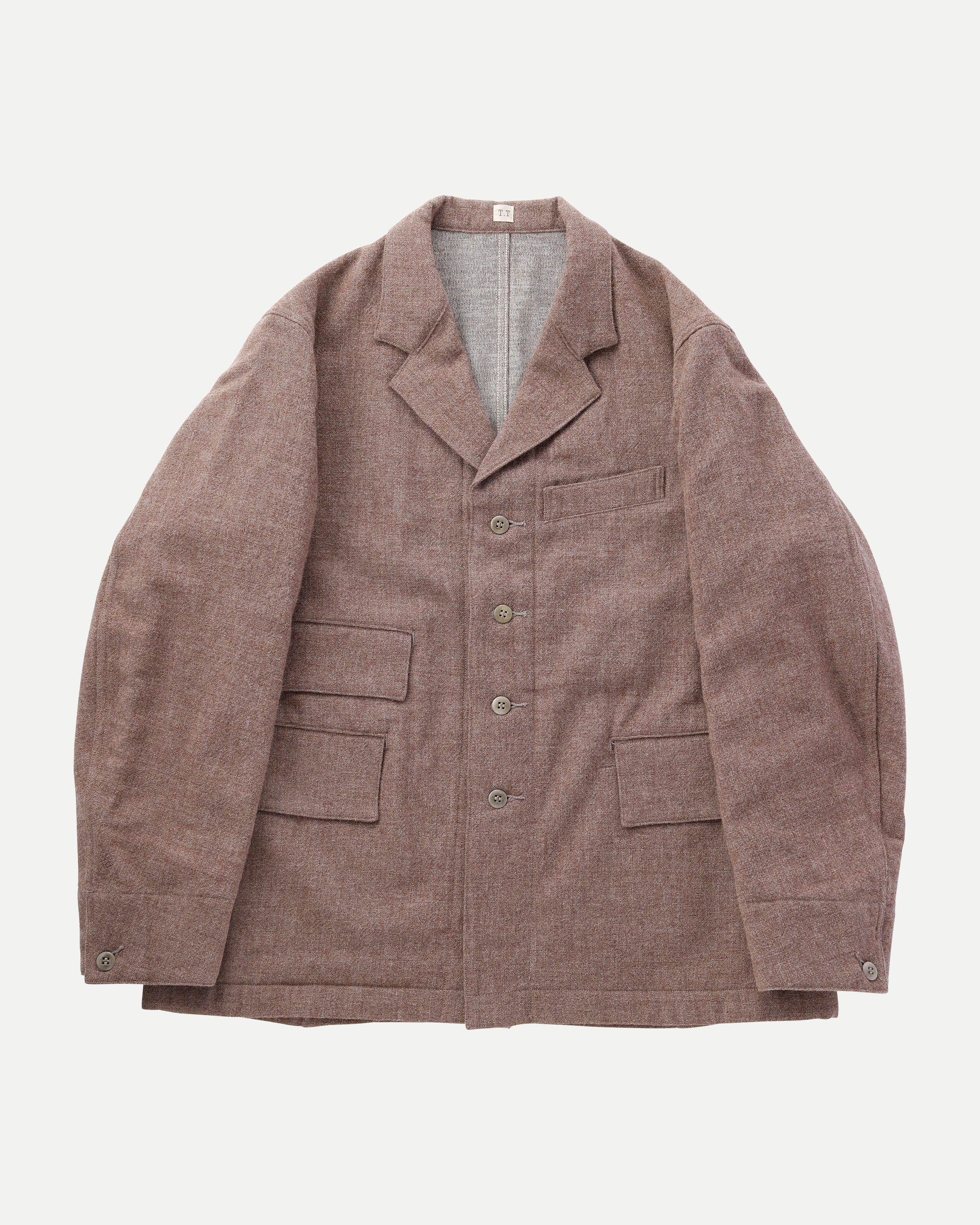 TAIGA TAKAHASHI / タイガタカハシ | セットアップ LOT.308 SACK JACKET サックジャケット / LOT.201 WORK TROUSER ワークトラウザー | 36 / 30 | Melange Ivory / メランジアイボリー | メンズ T.T | Taiga Takahashi - LOT.308 SACK JACKET
